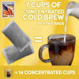Sarasota Coffee 1905 Cold Brew Coffee Bags | Breakfast Blend Blonde-Medium Roast | 100% Arabica | Smooth & Low Acid | Ground Pouches | Cold Brew Kit