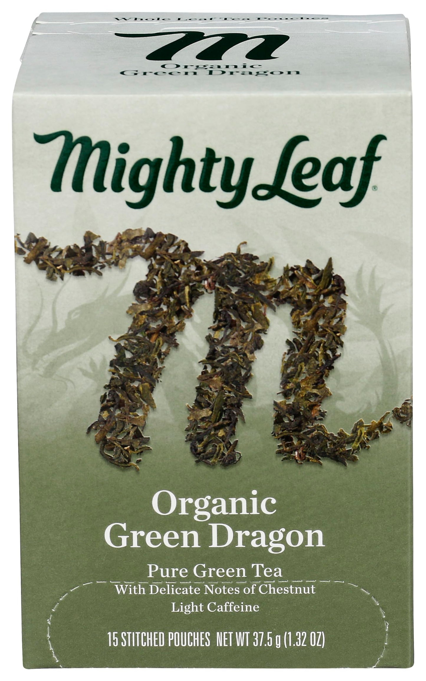 Mighty Leaf Tea Organic Green Dragon Hand-Stitched Tea Bags, 15 ct