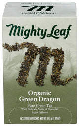 Mighty Leaf Tea Organic Green Dragon Hand-Stitched Tea Bags, 15 ct