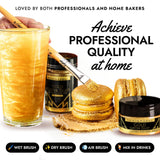 MONÉGASQUE Gold Edible Glitter for Drinks 15g - Edible Glitter for Cakes & Cocktails - Gold Luster Dust for Cocktail, Father's Day Cake Topper, Food
