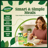 Heaven & Earth Hearts of Palm Rice & Spaghetti Variety Pack, 9 oz (2 Pack) | Ready to Eat | Gusset Pouch | Low-Carb, Keto & Paleo Friendly
