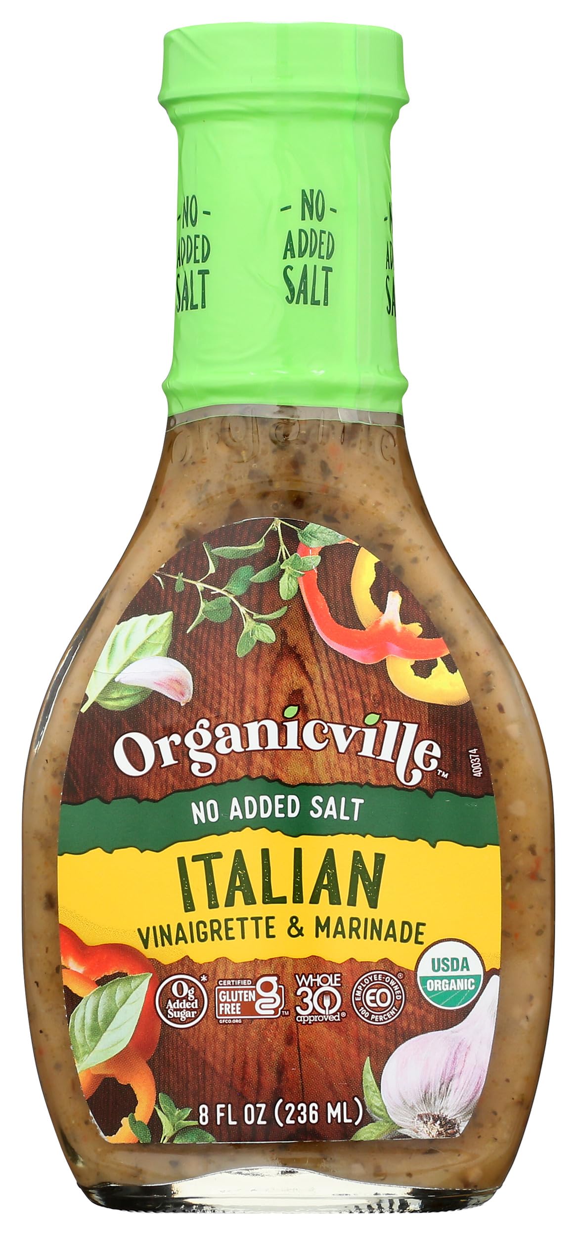 Organicville Organic Salt Free Italian Dressing, 8 FZ