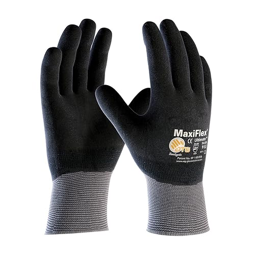 ATG 34-876/XS MaxiFlex Ultimate Seamless Knit Nylon/Lycra Glove with Nitrile Coated Micro-Foam Grip on Full Hand