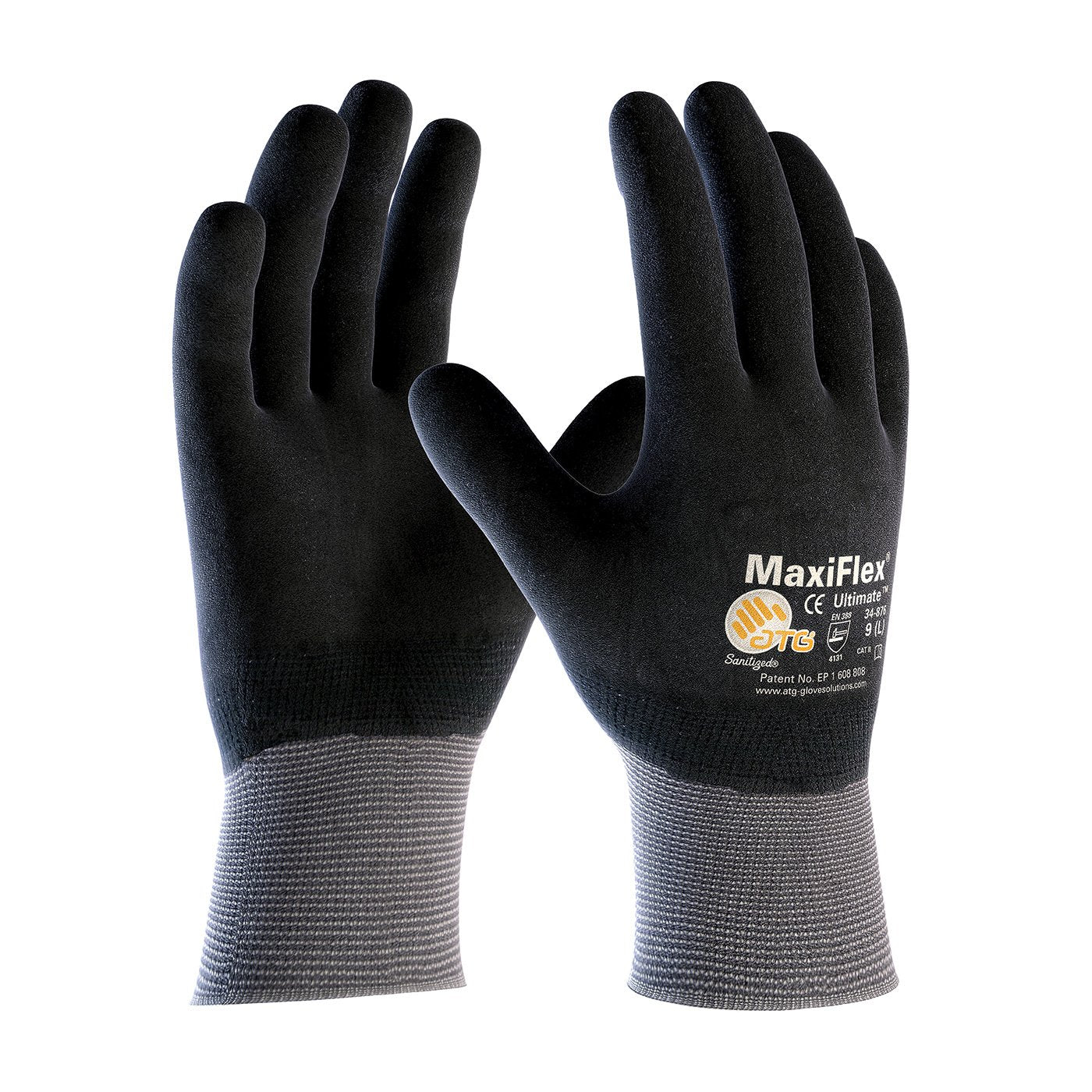 ATG 34-876/XS MaxiFlex Ultimate Seamless Knit Nylon/Lycra Glove with Nitrile Coated Micro-Foam Grip on Full Hand