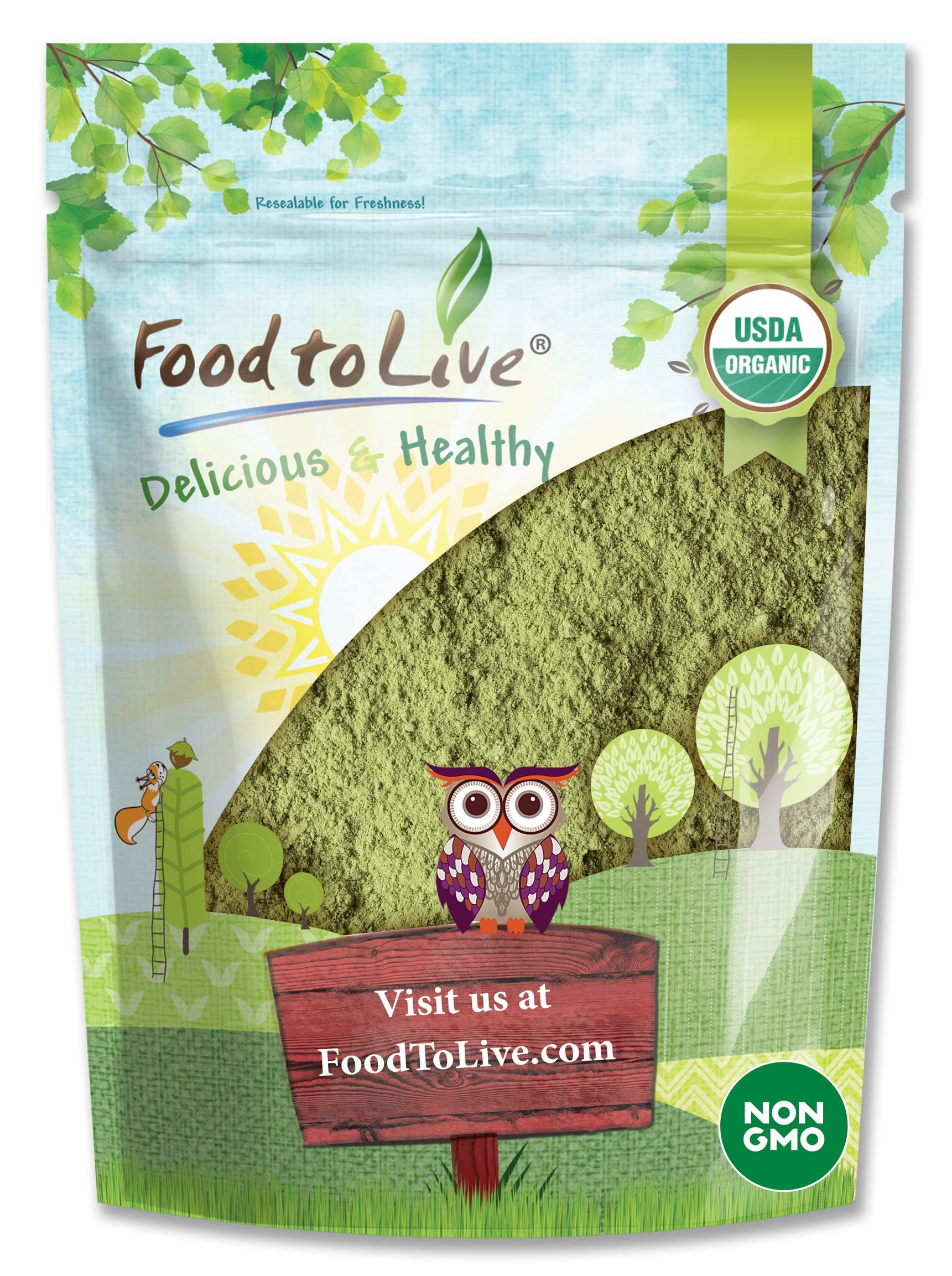 Food to Live Organic Broccoli Powder, 4 Ounces - Non-GMO, Raw, Kosher, 100% Pure, Ground from Whole Vegetables, Vegan Superfood, Bulk, Rich in Fiber