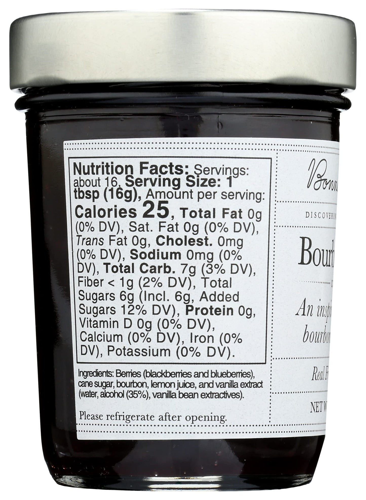 Bonnies Jams Bourbon Berry Jam, 9 OZ