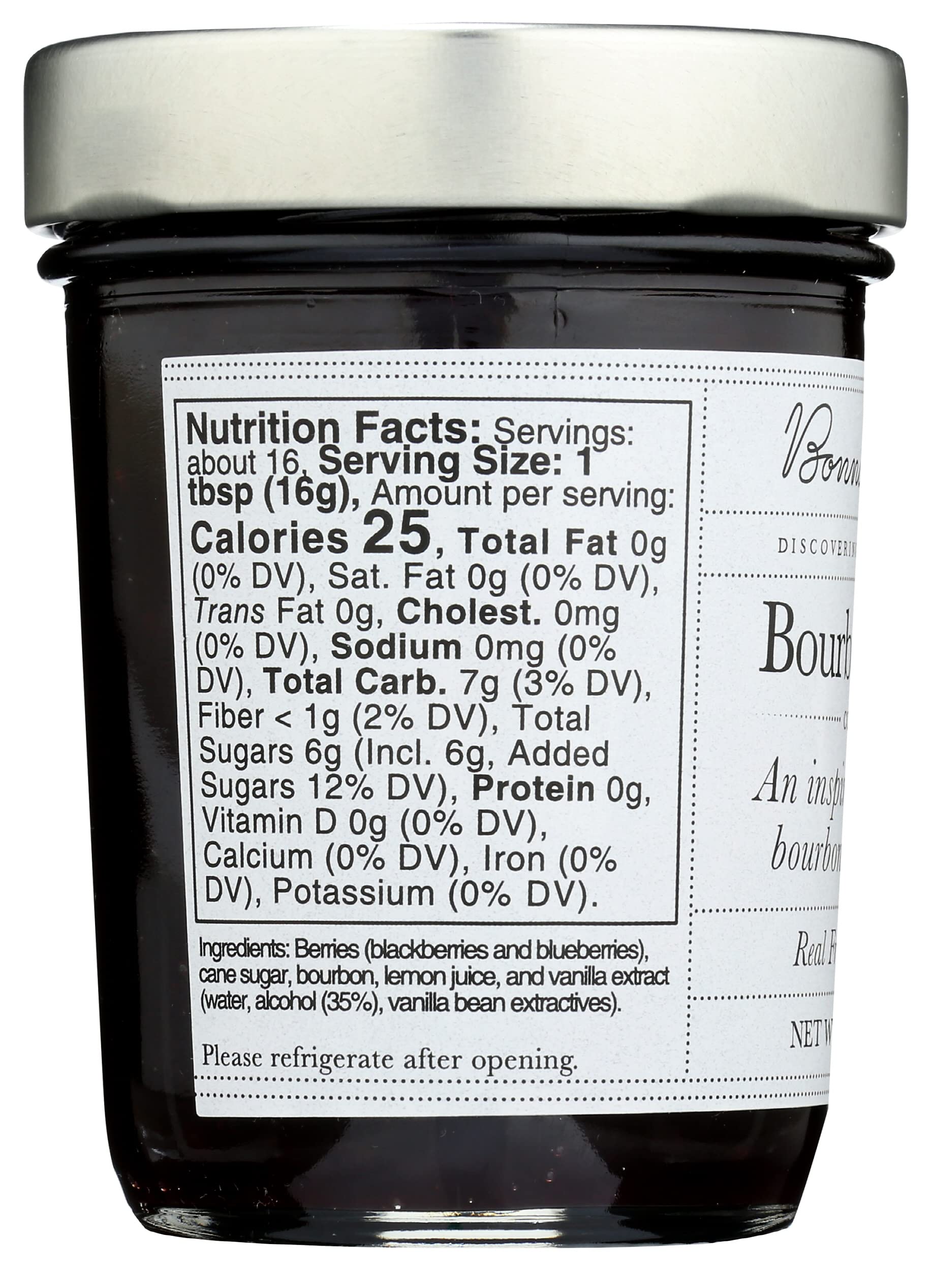 Bonnies Jams Bourbon Berry Jam, 9 OZ