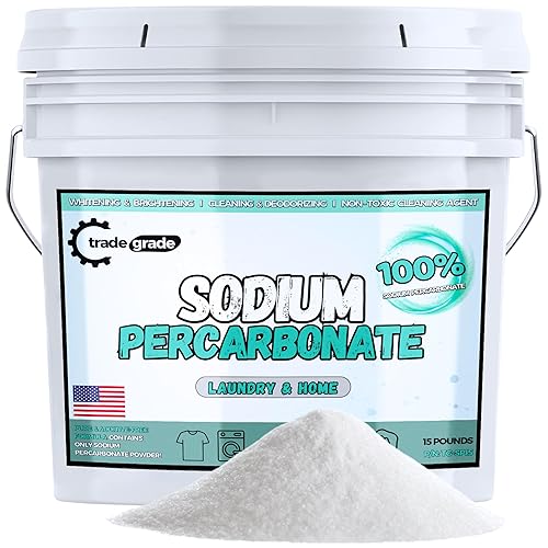 TradeGrade Sodium Percarbonate Powder - Oxygen Bleach Powder for Laundry, Home & Outdoor Cleaning - Unscented Multi-Purpose Cleaner and Stain Remover