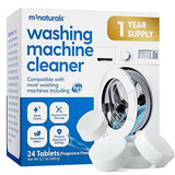M3 Naturals Washing Machine Cleaner Tablets - Oxygen Based HE Top & Front Load Washer Cleaner and Deodorizer Compatible with LG Whirlpool & Most Major
