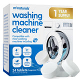 M3 Naturals Washing Machine Cleaner Tablets - Oxygen Based HE Top & Front Load Washer Cleaner and Deodorizer Compatible with LG Whirlpool & Most Major