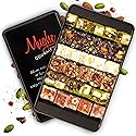 Mughe Gourmet Sultan Turkish Delight Gift Box, 650g (1.44lb) - Authentic Pistachio, Orange, Hazelnut and Almond Lokum - Vegan, Halal Mediterranean