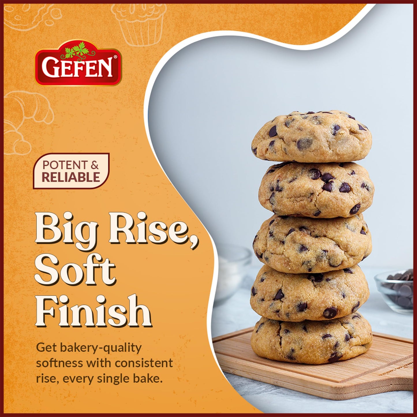 Gefen Instant Natural Dry Yeast, 1 LB Bag, Great for Breads & Challah, Certified Kosher
