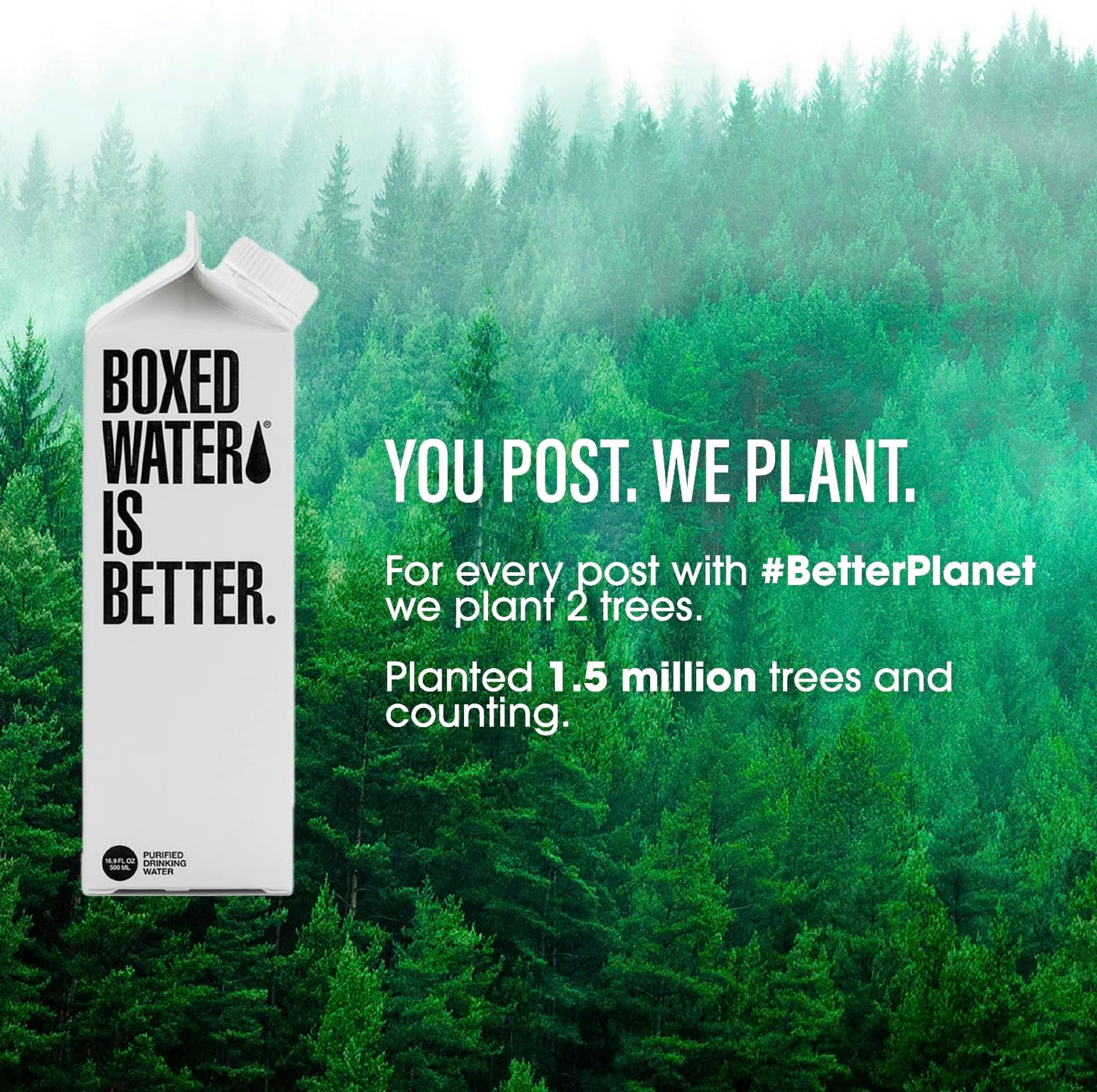 Boxed Water 33.8 oz. (12 Pack) - Purified Drinking Water in 92% Plant