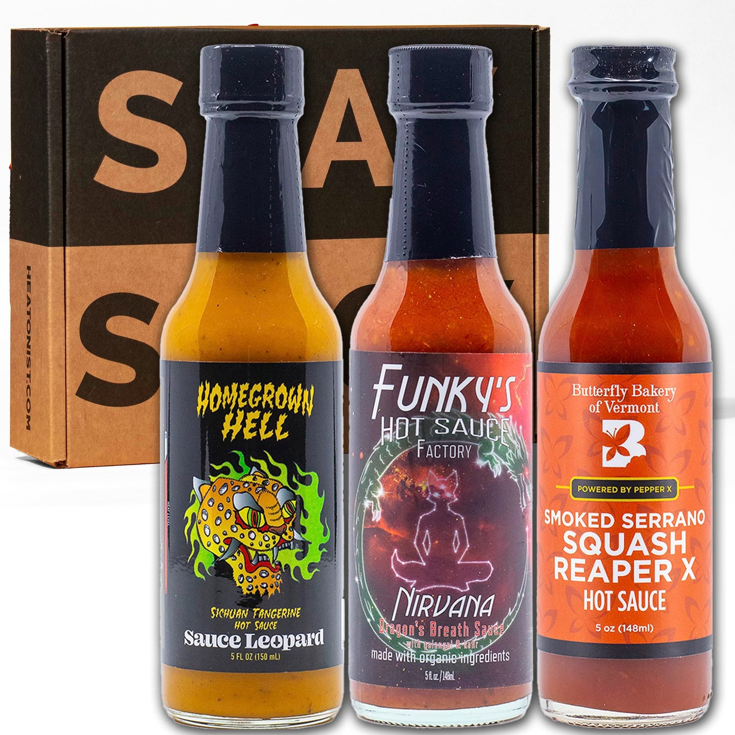 Hot Ones Hot Sauce Challenge Set - Season 29 Heat - Hot Sauces Gift Set - Variety Pack - Made with Natural Ingredients - Unique Small Batch Sampler