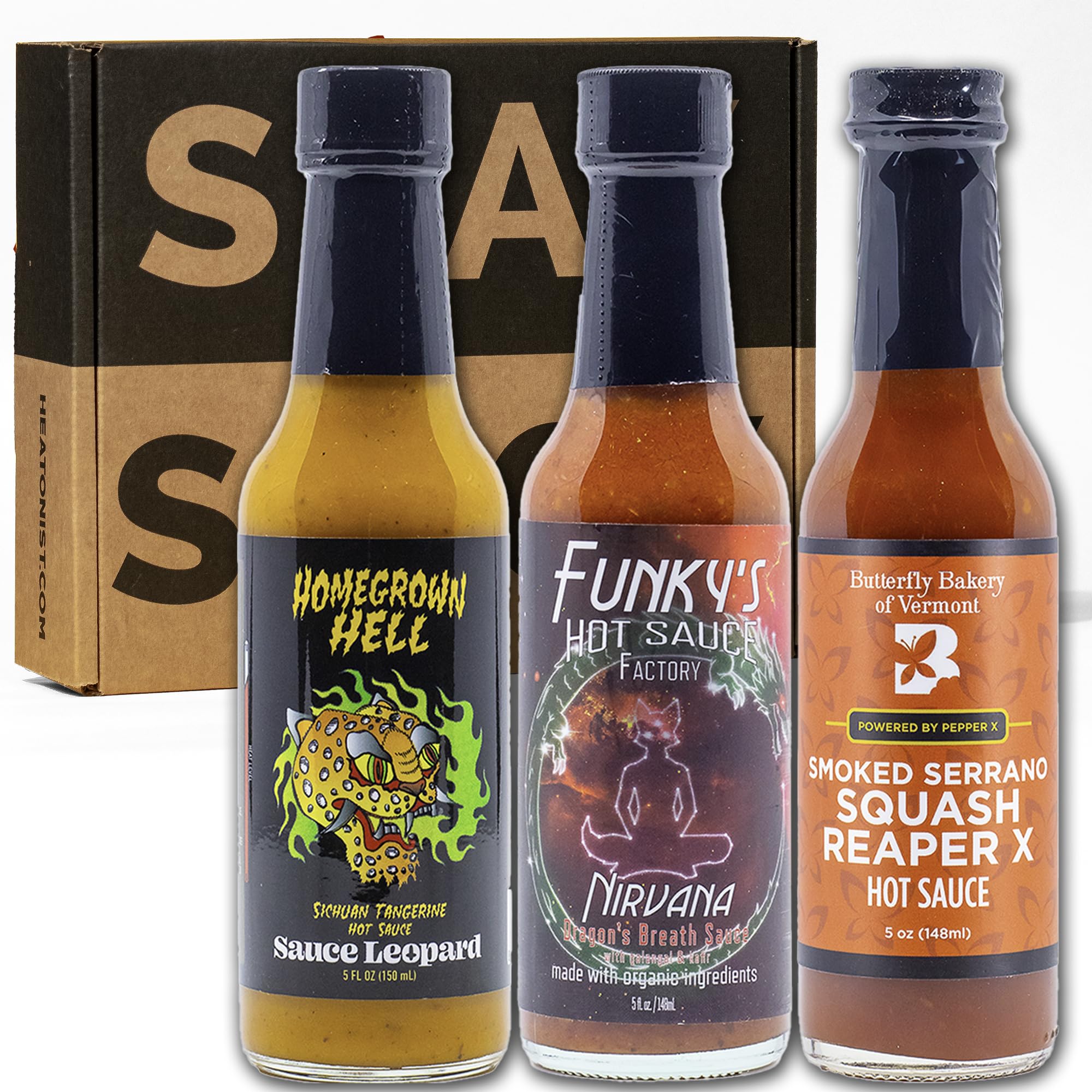 Hot Ones Hot Sauce Challenge Set - Season 29 Heat - Hot Sauces Gift Set - Variety Pack - Made with Natural Ingredients - Unique Small Batch Sampler