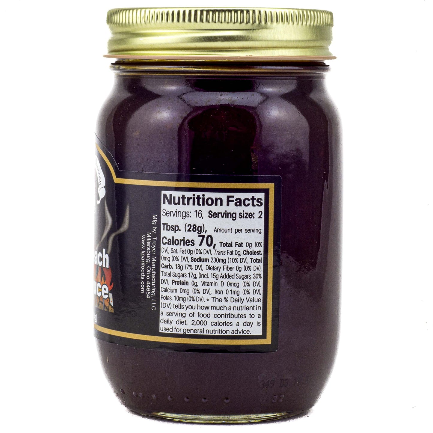 Amish Wedding Zesty Peach BBQ Sauce 16 Ounces (Pack of 2)