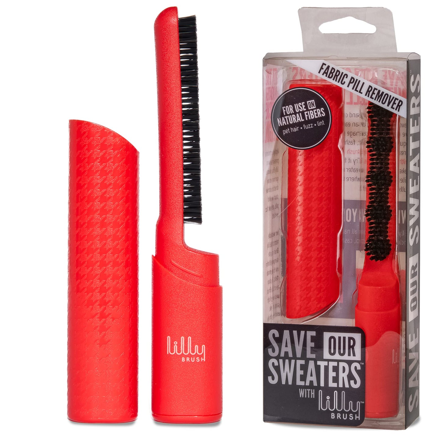 Lilly Brush Save Our Sweaters Fabric Pill Remover & Lint Brush. ONLY for 100% Cashmere, Cotton, Wool, & Silk! Do NOT use on Polyester, Nylon, or