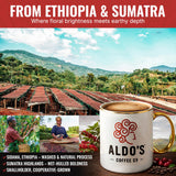 Aldo’s Coffee Co. Orient Espresso - Organic Dark Roast Coffee, Signature Espresso Blend, Small Batch Roasted, Delivered Fresh, 1 Pound (16 oz)