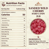 Wild Cherry Drops Hard Candy 2lb- Bulk Pack Old Fashioned Hard Candy - Cherry Candy Flavor- Sanded with Sugar - Perfect for Sore Throats (Wild Cherry)