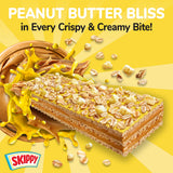 SKIPPY Creamy Peanut Butter Wafer Bars, Banana Flavor with Real Fruit & Oats, 6 Individually Wrapped Bars (7.8 oz Box)