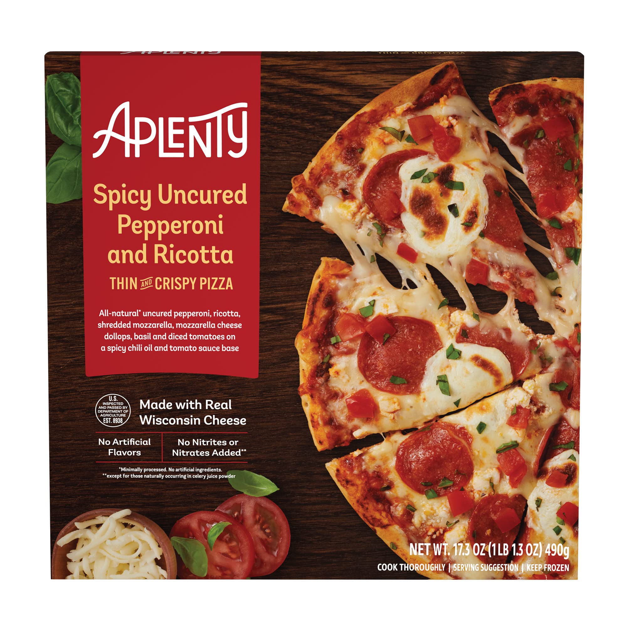 Spicy Pepperoni & Ricotta Thin Crust Pizza