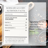 Borsari Savory Seasoned Salt Blend - Gourmet Sea Salt With Fresh Herbs and Spices - All Natural All Purpose Seasoning With Thyme and Lavender - 4 oz