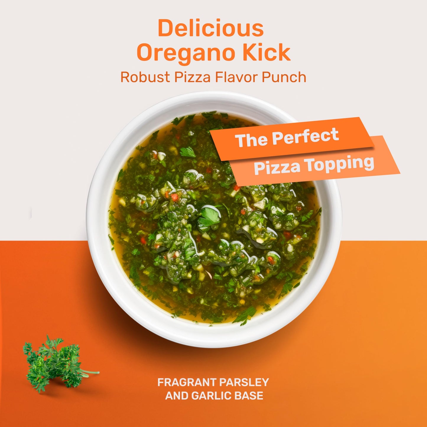 Gaucho Ranch Pizza Topping Flavor and Authentic Chimichurri Sauce, Gluten-Free Chimichurri Seasoning Blend with Fresh Organic Herbs, Premium Vegan