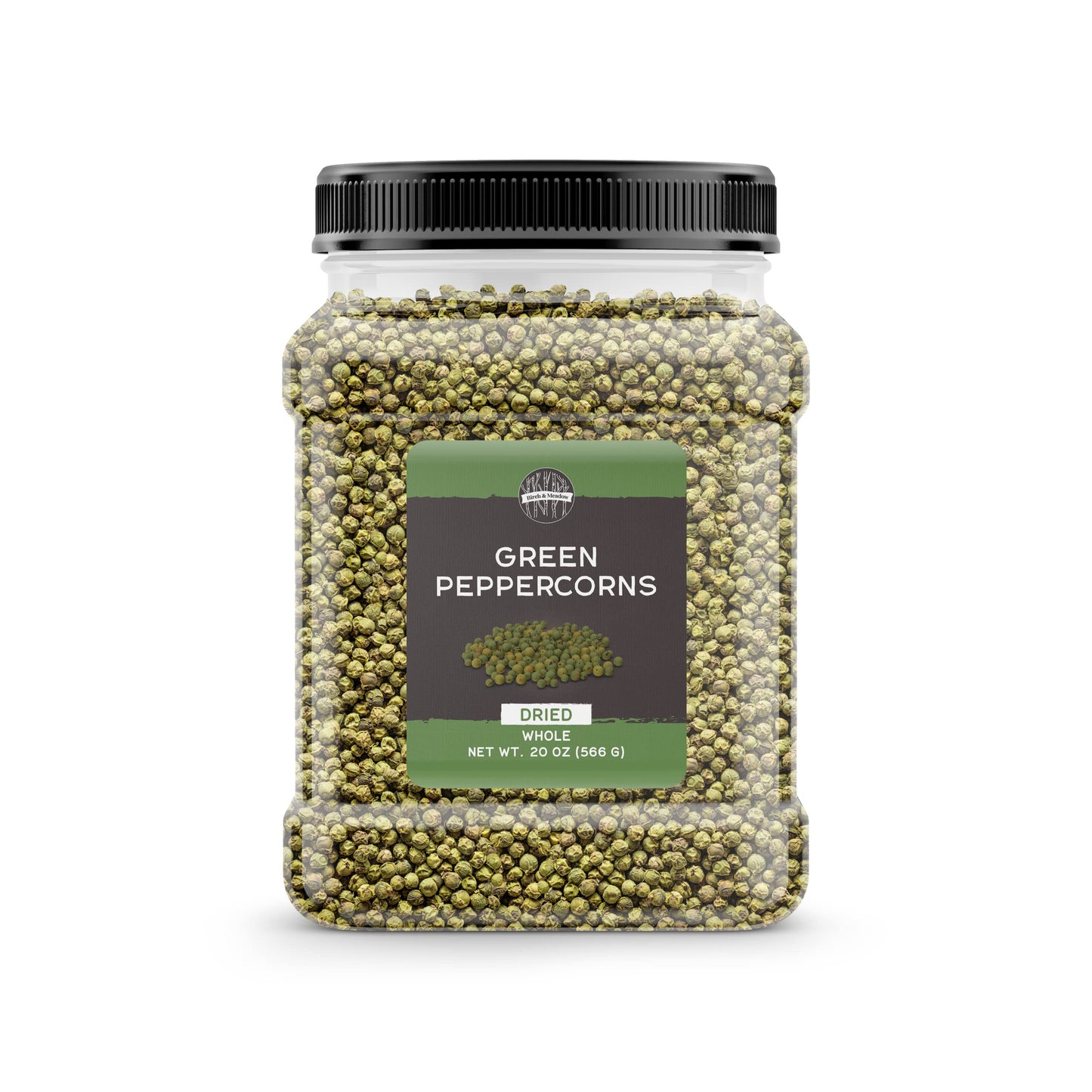 Birch & Meadow 1.25 lb of Green Peppercorns, Fresh & Mild Flavor, Whole & Dried