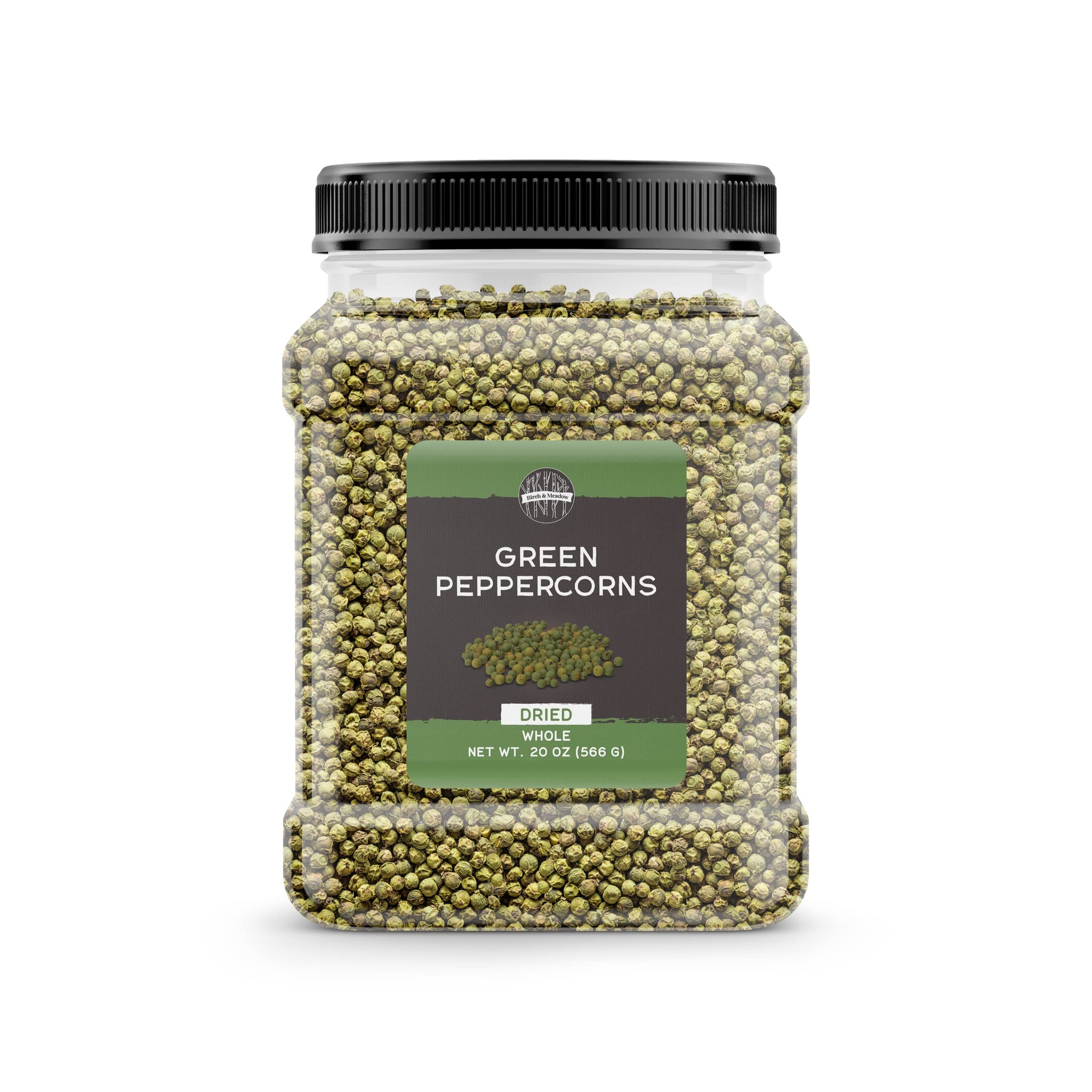 Birch & Meadow 1.25 lb of Green Peppercorns, Fresh & Mild Flavor, Whole & Dried