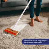 Professor Amos Tampico Brush Floor Scrub Brush with Squeegee 8" Brush 52" Pole