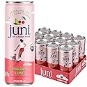 Juni Sparkling Adaptogen Drink with Ashwagandha, Lion’s Mane & Reishi Mushrooms | Green Tea for Focus, Zero Sugar, 5 Calories | Decaffeinated, Non