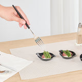 Restaurantware 3.8 x 2.5 Inch Mini Handled Plates 100 Durable Appetizer Plates - With Handles Disposable Black Plastic Handled Plates Suitable
