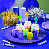 Mini Cross Shaped SFun Express Cross Shaped Lollipops Scripture Candy - 144 Individually Wrapped Religious Suckers for Easter, Church Events & Sunday