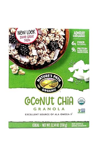 Natures Path Organic Chia Plus Coconut Chia Granola Cereal (Pack of 2,12.34-Ounce