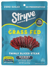 Stryve Protein Snacks - Better Than Jerky Steak - Grassfed Beef Biltong | 32g Protein, Sugar Free, Zero Carbs, Gluten Free, Dairy Free, Keto & Paleo
