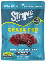 Stryve Protein Snacks - Better Than Jerky Steak - Grassfed Beef Biltong | 32g Protein, Sugar Free, Zero Carbs, Gluten Free, Dairy Free, Keto & Paleo