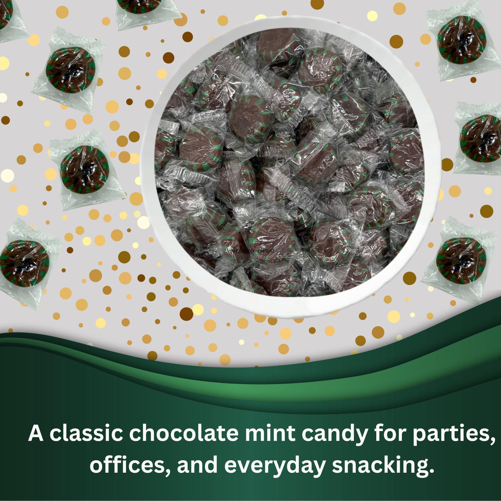 CandyBoxed Chocolate Mints | Individually Wrapped 3 Pound | Bulk Peppermint Chocolate Candy | Chocolate Starlight Mints hard Candy