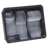 Dixie Cutlery Keeper with Heavy-Weight Polystyrene Forks, Knives and Teaspoons by GP PRO (Georgia-Pacific), Clear, CH0180DX7, 1,800 Count (Case of 1