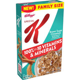 Special K Cold Breakfast Cereal, 100% Daily Value of 10 Vitamins and Minerals, Family Size, Brown Sugar Cinnamon (8 Boxes)