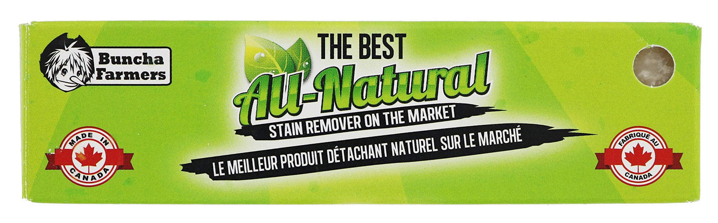 BunchaFarmers All Natural 100% Biodegradable Environmentally Friendly Stain Remover Stick Made in Canada (6 Pack)