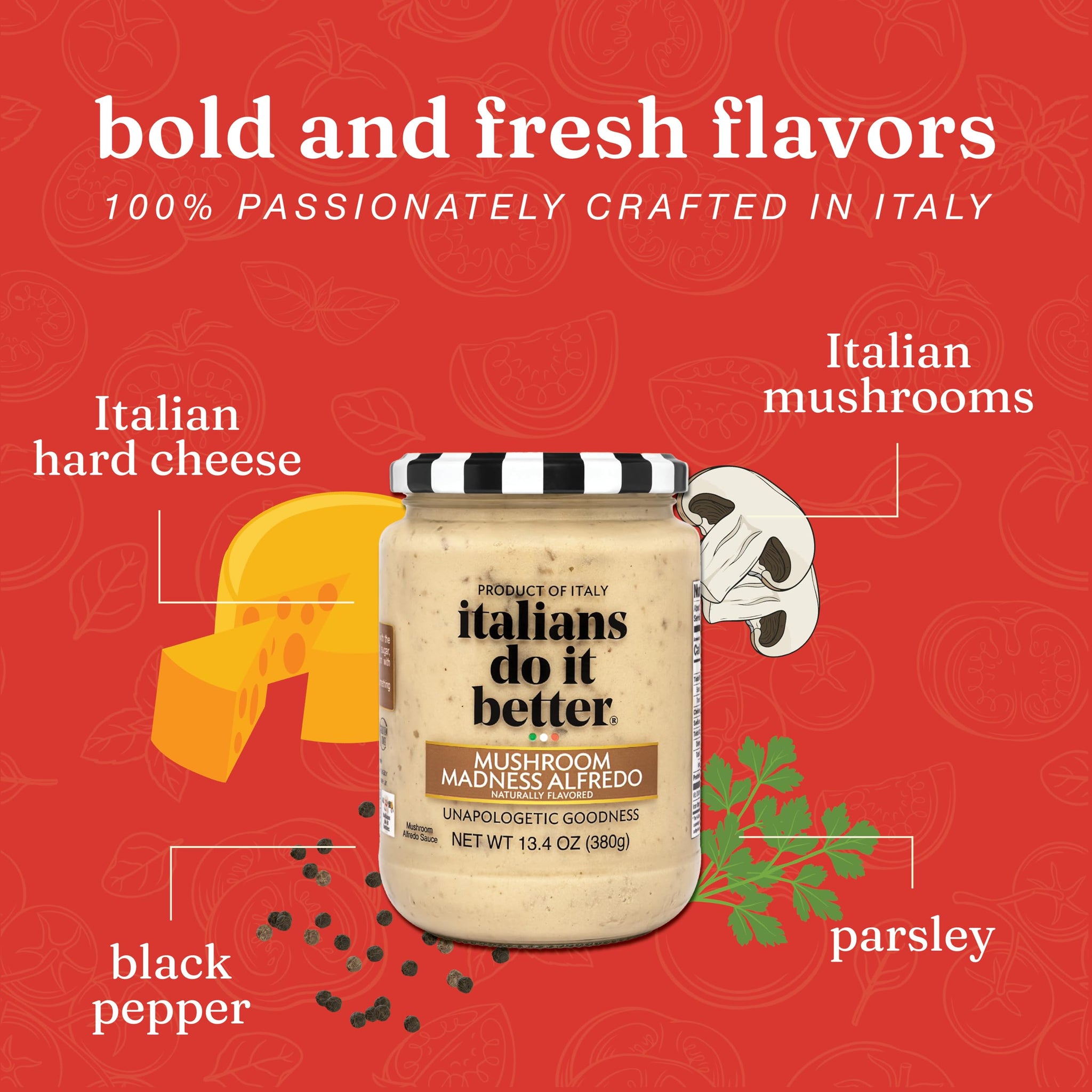 Italians Do It Better Alfredo Sauce (Mushroom Madness 2 Pack)