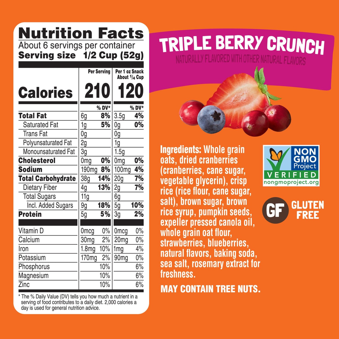Bear Naked Triple Berry Fit Granola - Non-GMO, Kosher, Vegan - 12 Oz