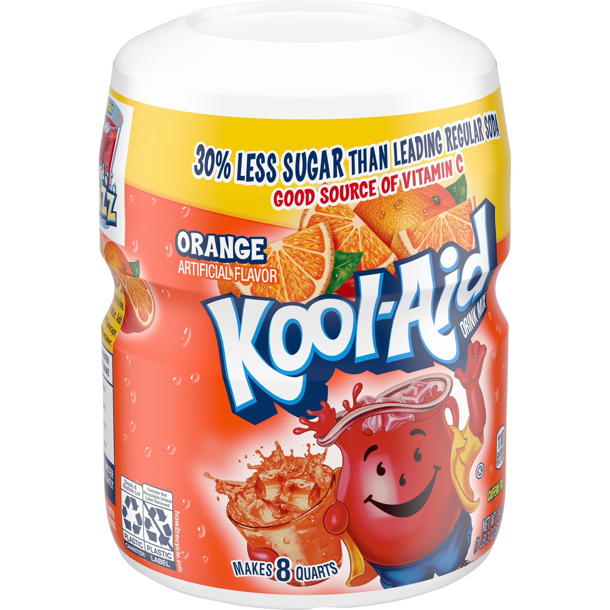Kool-Aid Orange Flavored Drink Mix (19 oz Canister)