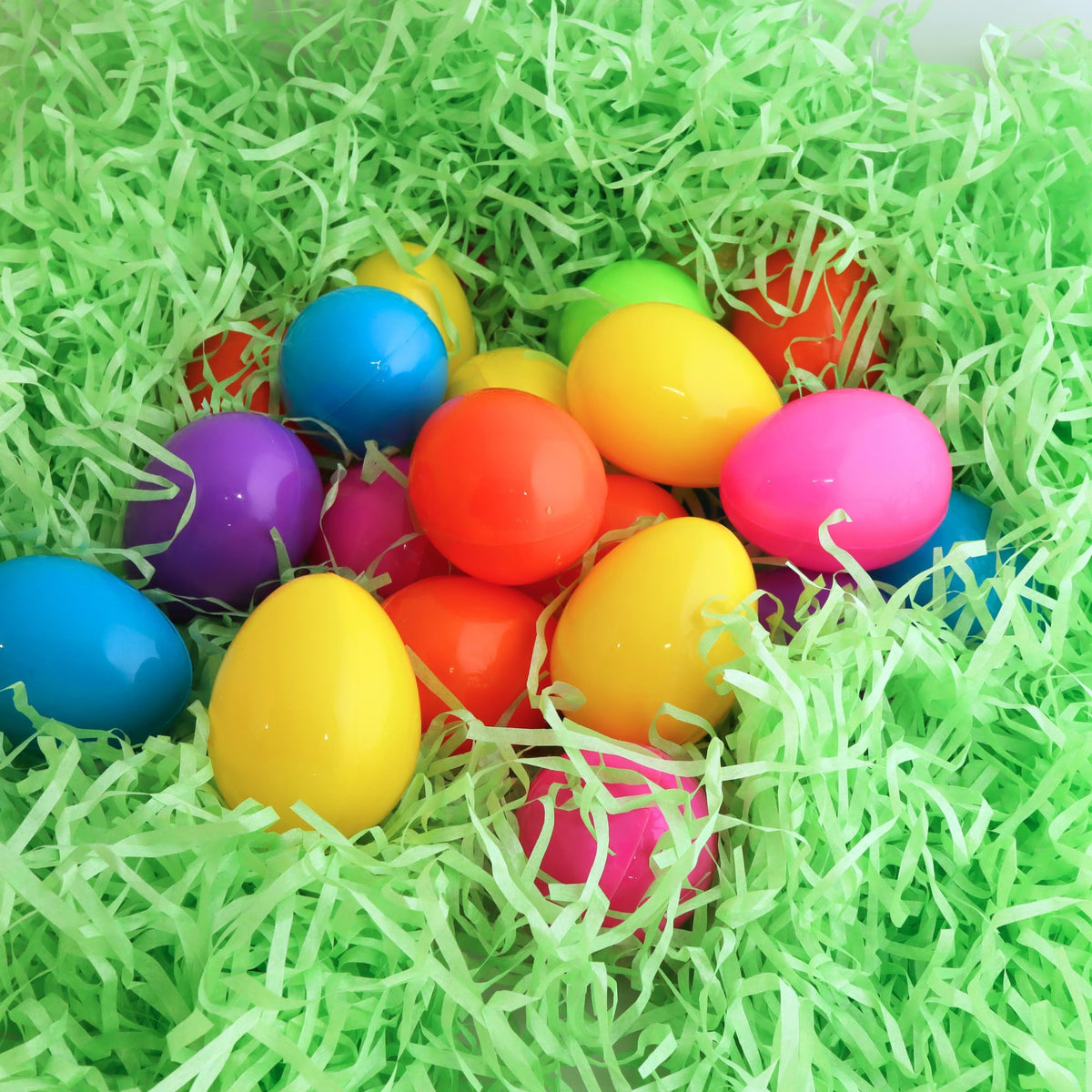 Jelly Bean Candy Filled Plastic Easter Eggs, Assorted Bag of 65