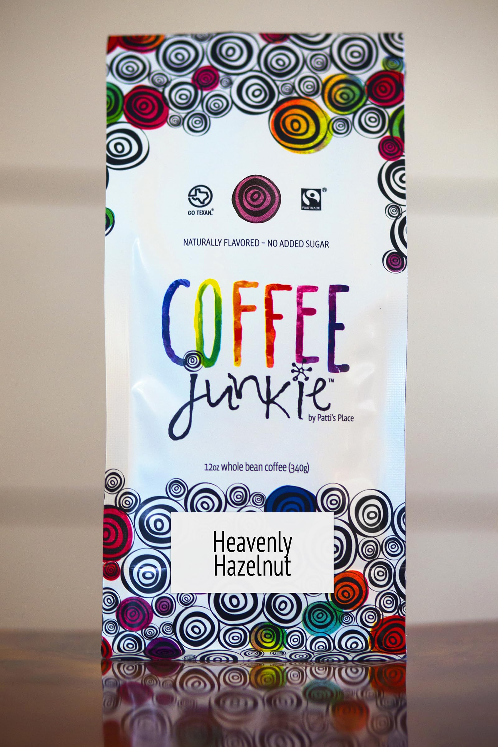 Coffee Junkie Heavenly Hazelnut Naturally Flavored Organic Coffee Beans - 2 LB - Ground