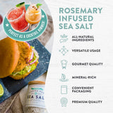FLORIDA PURE Rosemary Sea Salt - 80+ Mineral Sea Salt, Natural, Unrefined, Non Iodized - for Baking, Cooking, Seasoning & Enhancing Taste