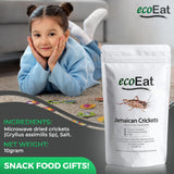 ecoEat Edible Insects Jamaican Crickets (Gryllus assimilis) 15g Bag - Edible Snack Gift