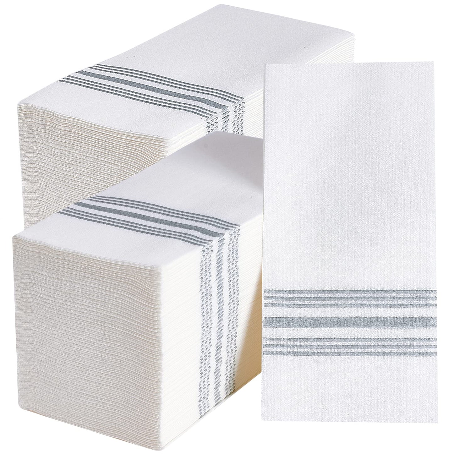 Vplus 300 PACK Guest Towels Disposable Bathroom, Decorative Bathroom Napkins Cloth Feel, Soft, and Absorbent Disposable Paper Hand Towel for Dinners