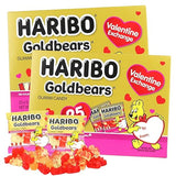 Valentine's Day Haribo Goldbears Friendship Exchange Kit, 25 Individual Bags of Gummy Bears, To/From Sections, Classroom Party Favors (Pack of 2)