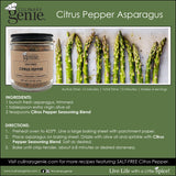 Culinary Genie Salt-Free Citrus Pepper Seasoning Blend - Lemon Pepper Style with Orange Zest, No Salt or Sugar Added